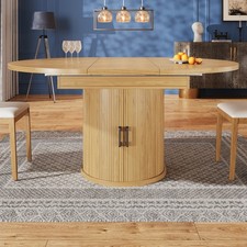 Round Extendable Dining Table
