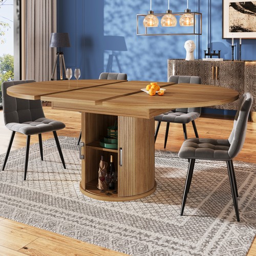 Extendable round dining table - dining,