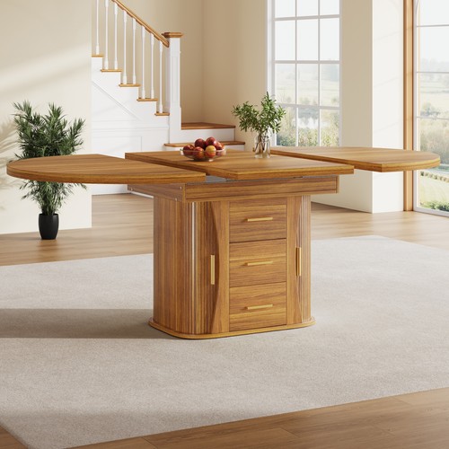 Extendable round dining table - extendable,