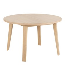 Round White Oak Dining Table +