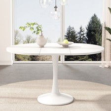 White Round/Oval Extendable